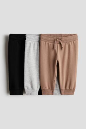 3-pack cotton joggers
