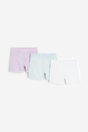 3-pack denim shorts