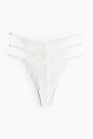 3-pack lace tanga thong briefs