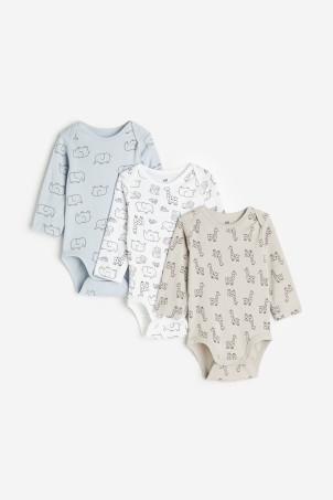 3-pack long-sleeved bodysuits