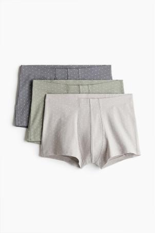 3-pack short cotton trunks