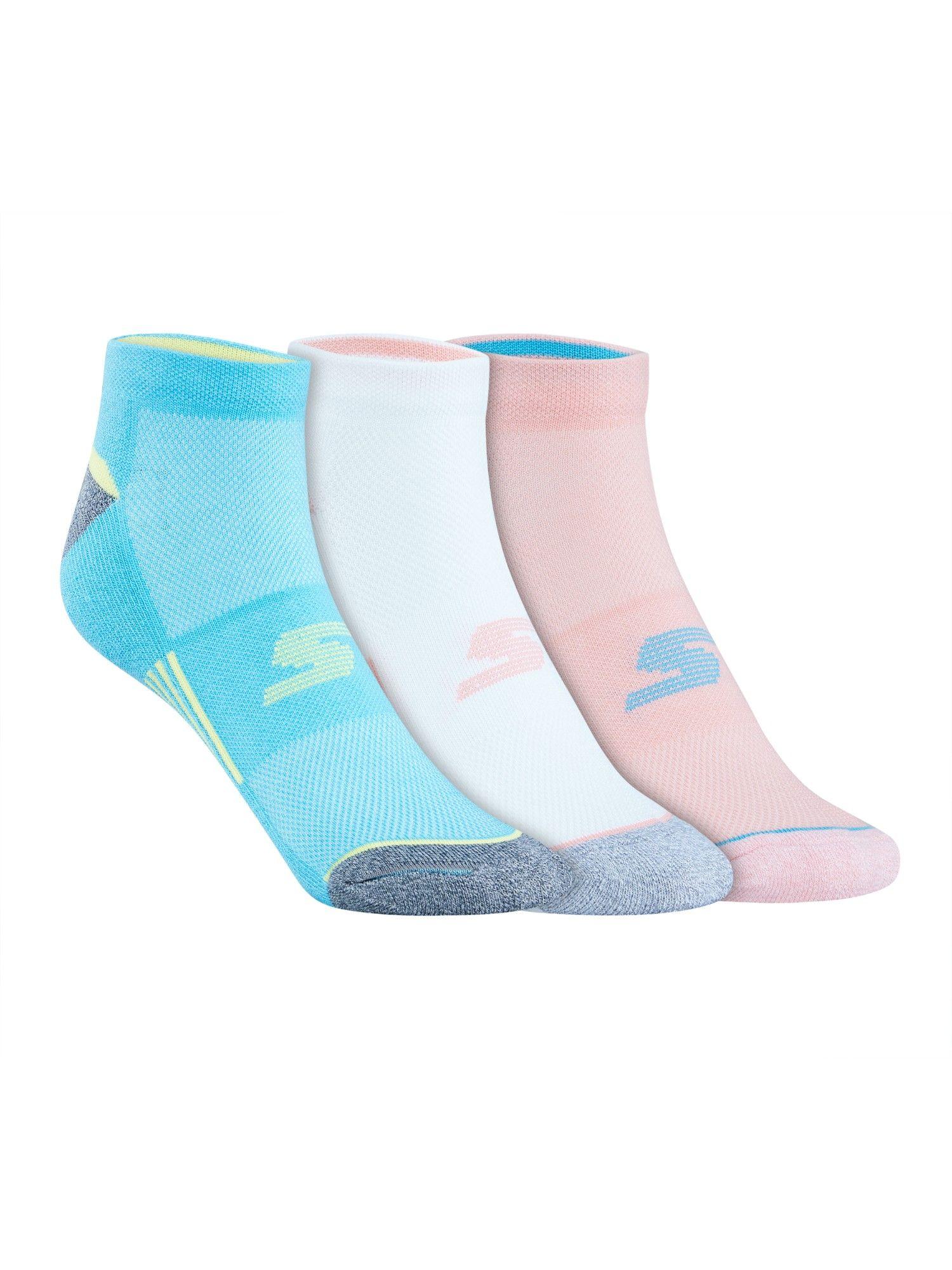 3 peice unisex 1-2 terry lowcut pink socks