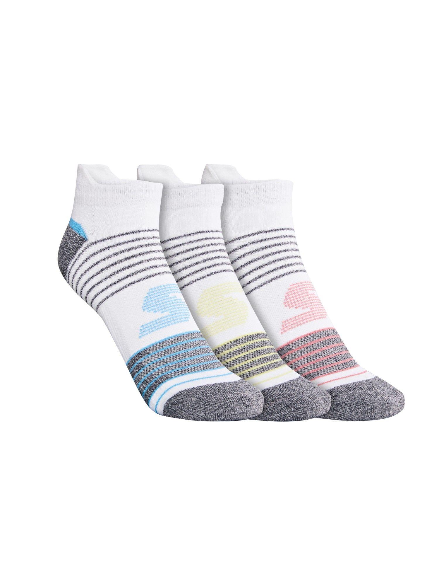 3 peice unisex half cushion lowcut multi-color socks