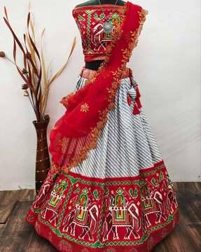 3-piece lehenga choli set with dupatta