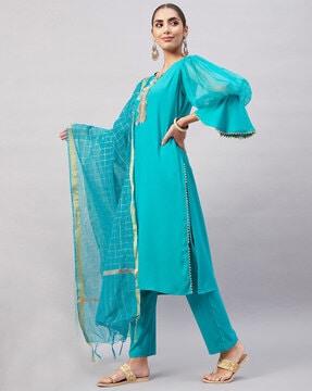 3-piece straight kurta set