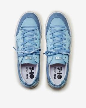 301 powder blue over-panelled low-top sneakers