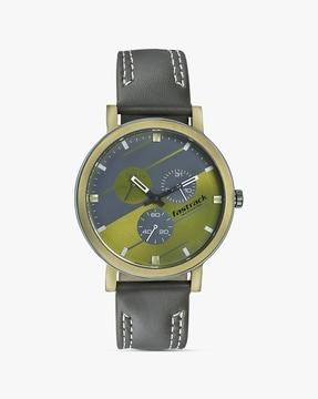 3238ql01 analogue watch with leather strap