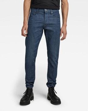 3301 mid-wash 5-pocket slim jeans