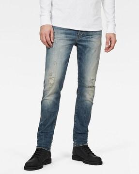 3301 ripped & repaired heavy wash slim jeans