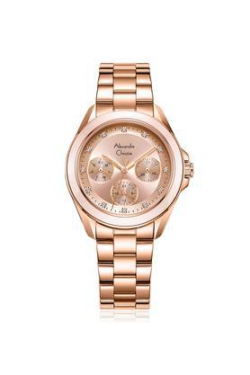 35 mm rose gold dial stainless steel analogue watch for women - 2a50bfbrgln