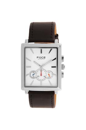 36 mm white dial leather smartwatch watch for men - f729gsl white