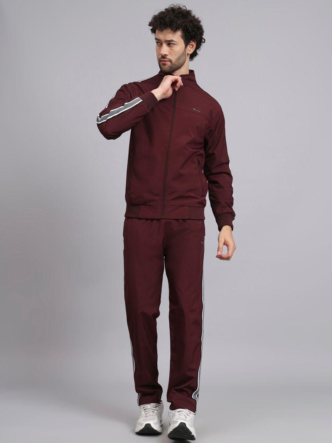 39 threads brand logo detail side striped tracksuit