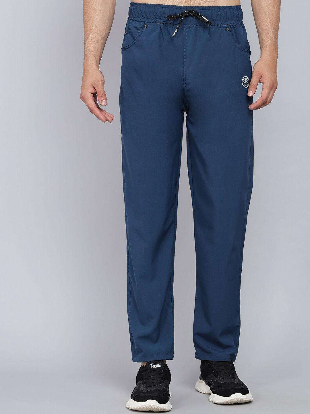 39 threads men blue solid convertible track pants