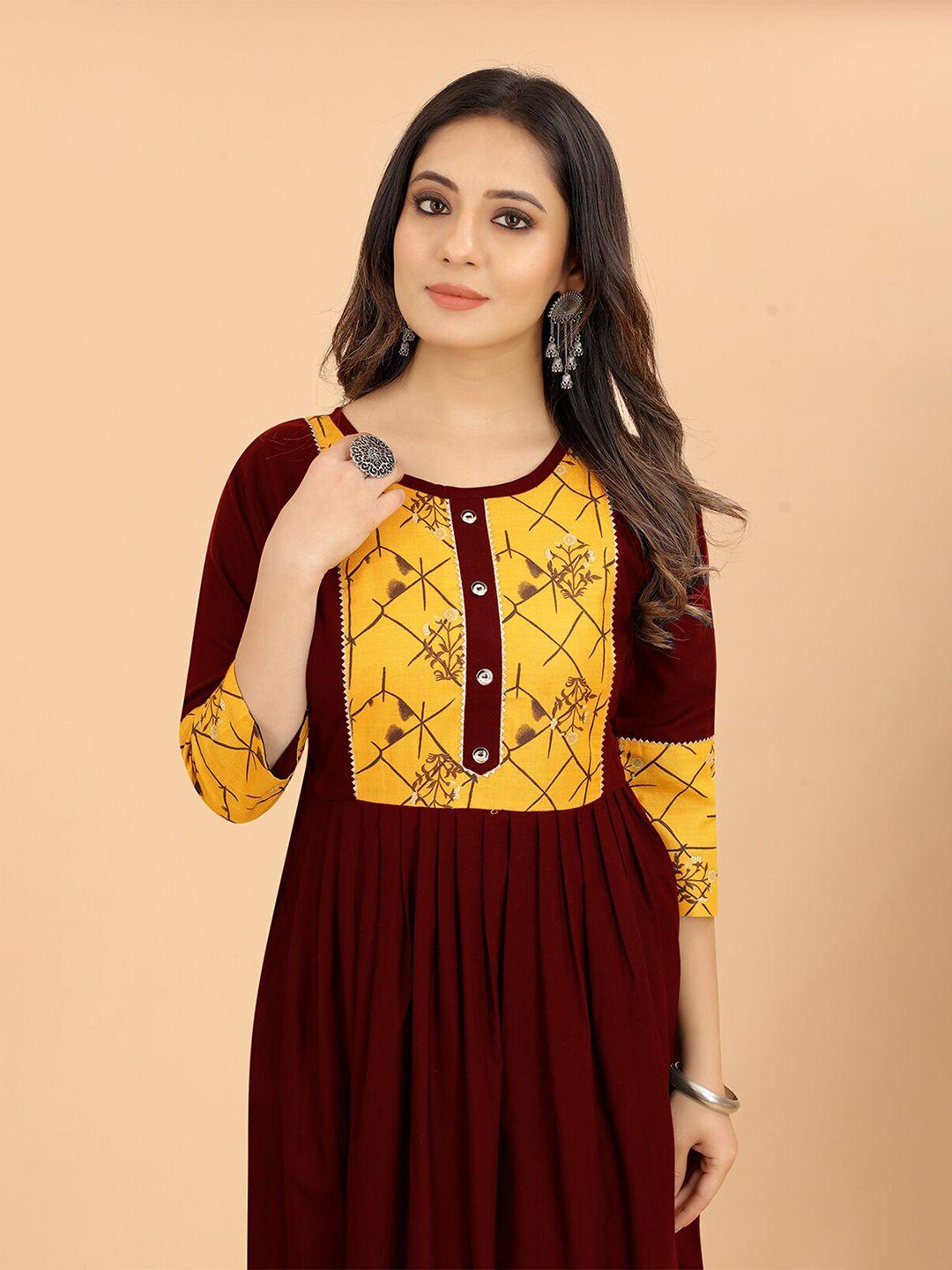 3buddy fashion floral printed anarkali kurta