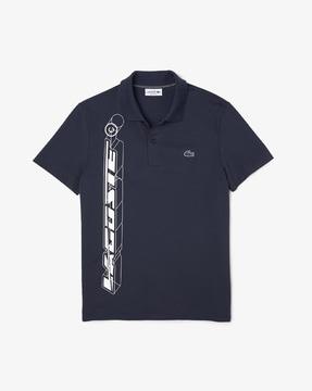 3d brand print polo t-shirt