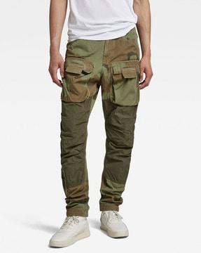 3d camo print tapered cargo pants