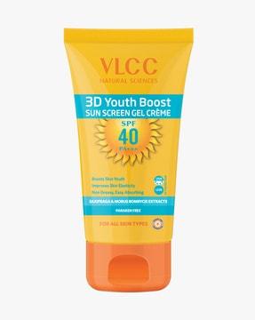 3d youth boost spf40 sunscreen gel creme - 100 g