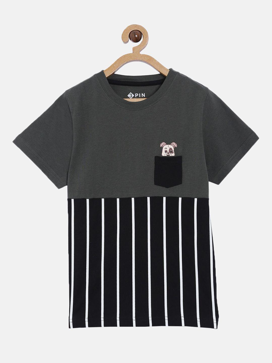 3pin-boys-black-striped-round-neck-t-shirt