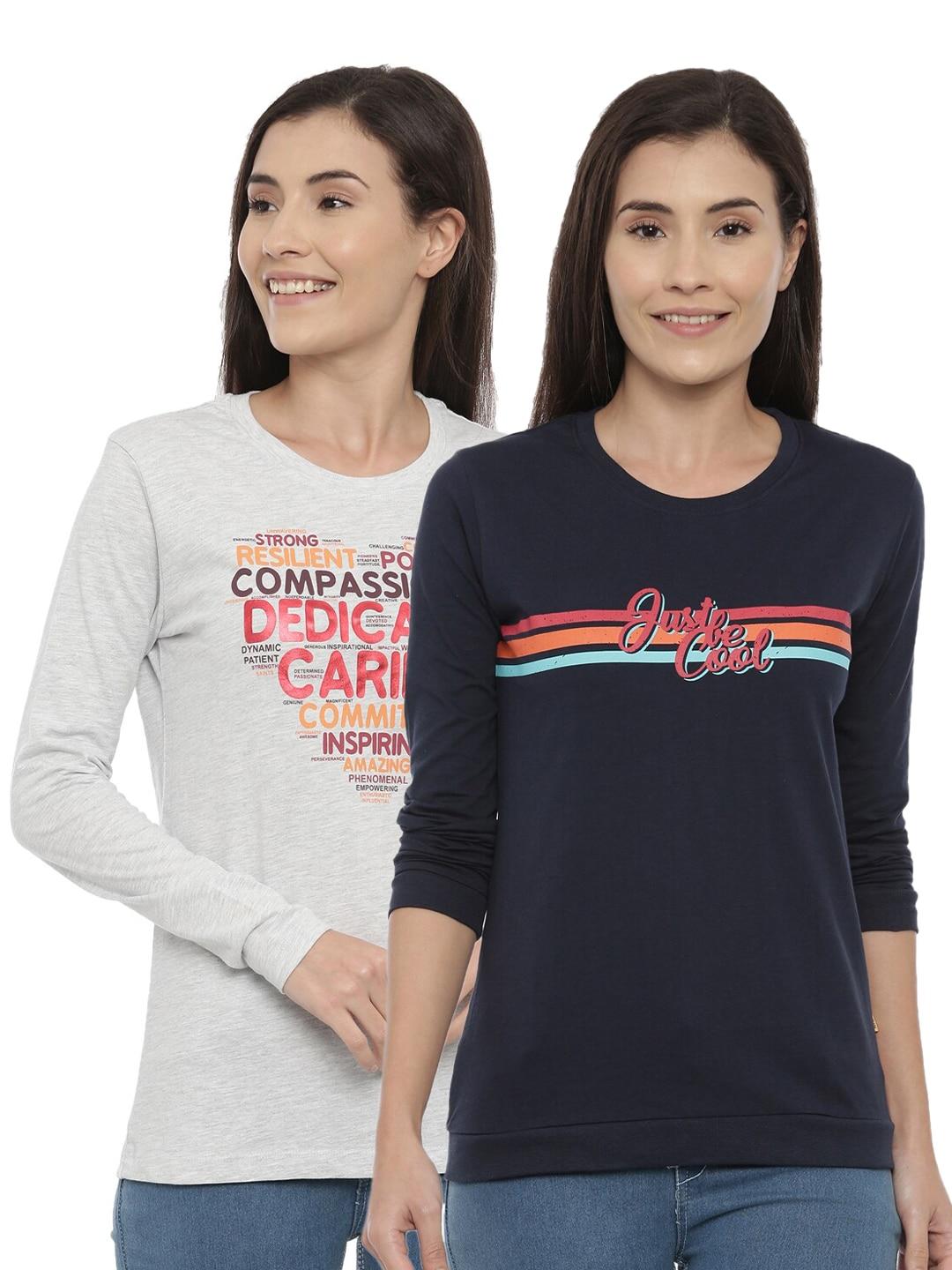3pin women multicoloured 2 printed t-shirt