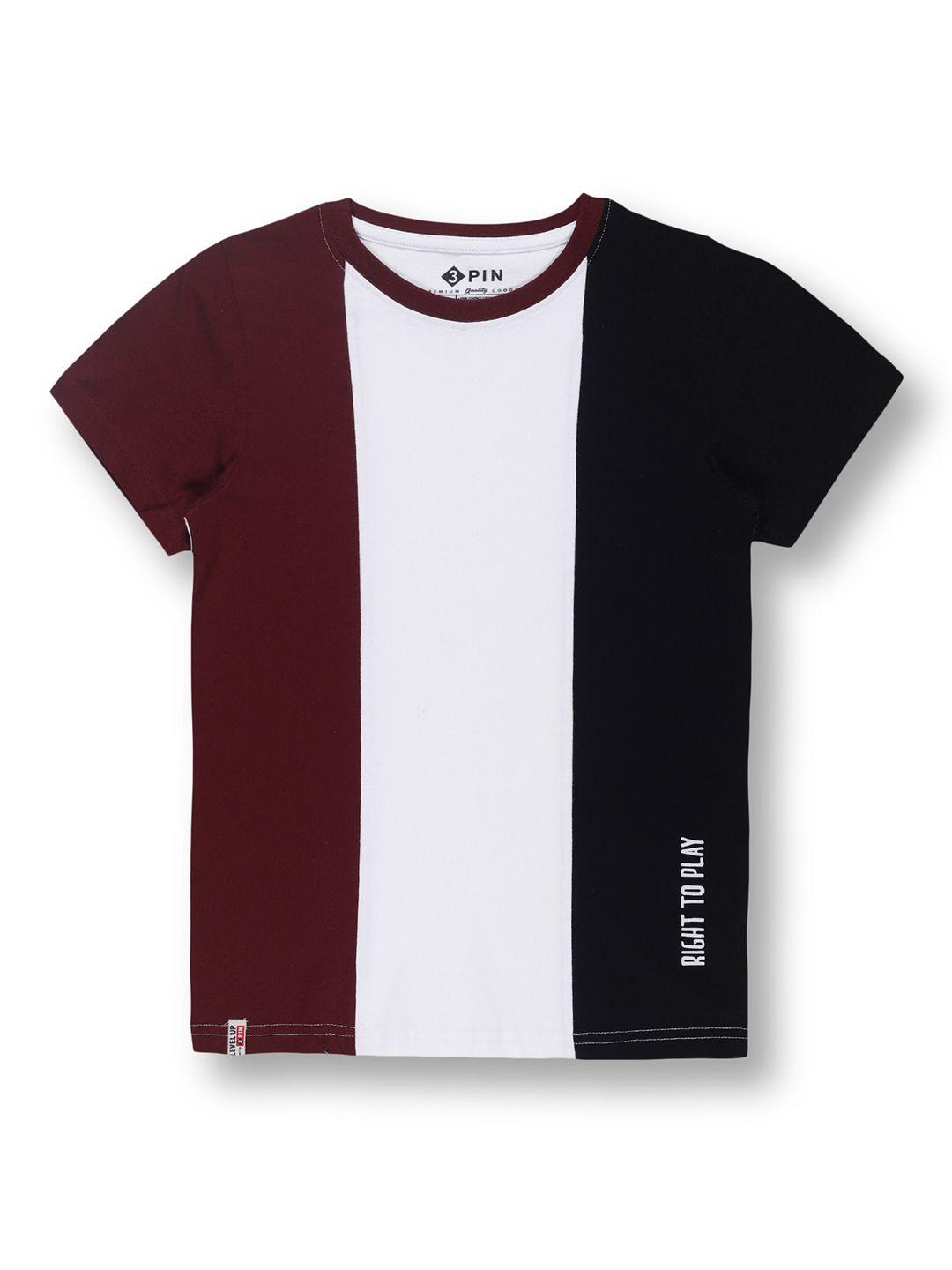 3pin boys colourblocked cotton t-shirt