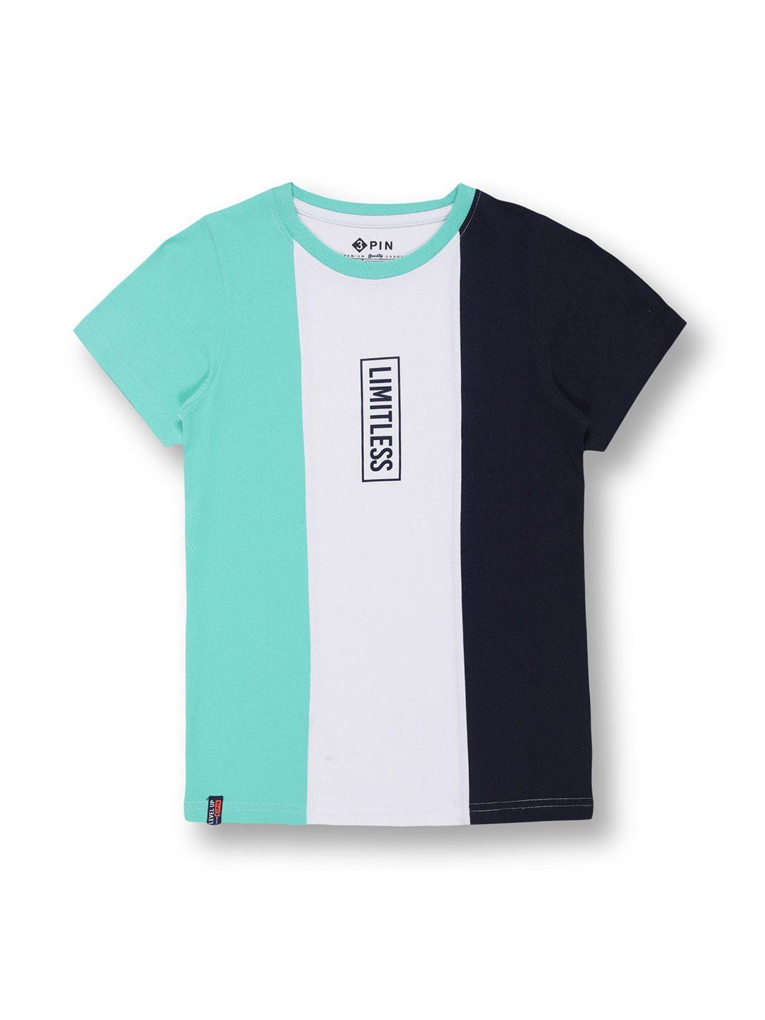 3pin boys colourblocked cotton t-shirt