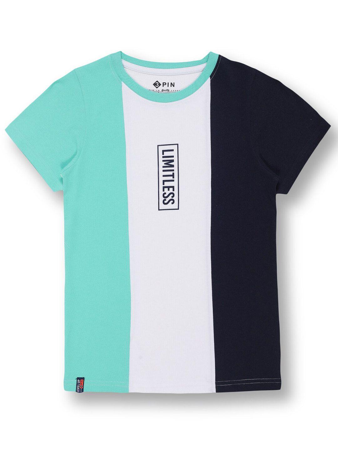 3pin boys colourblocked cotton t-shirt