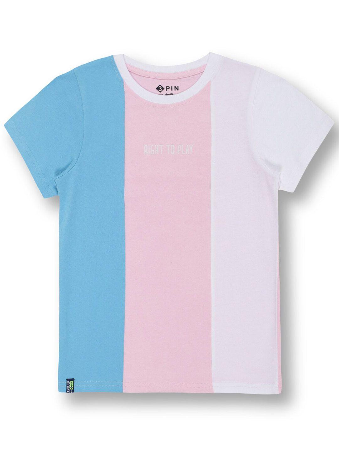 3pin boys colourblocked cotton t-shirt