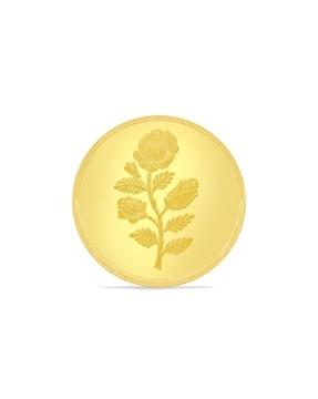 4 gram 24 karat (999) flower round gold coin