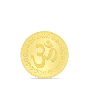 4 gram 24 karat (999) om round gold coin