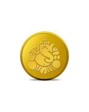 4 gm 24k (999.9) lord ganesh yellow gold coin