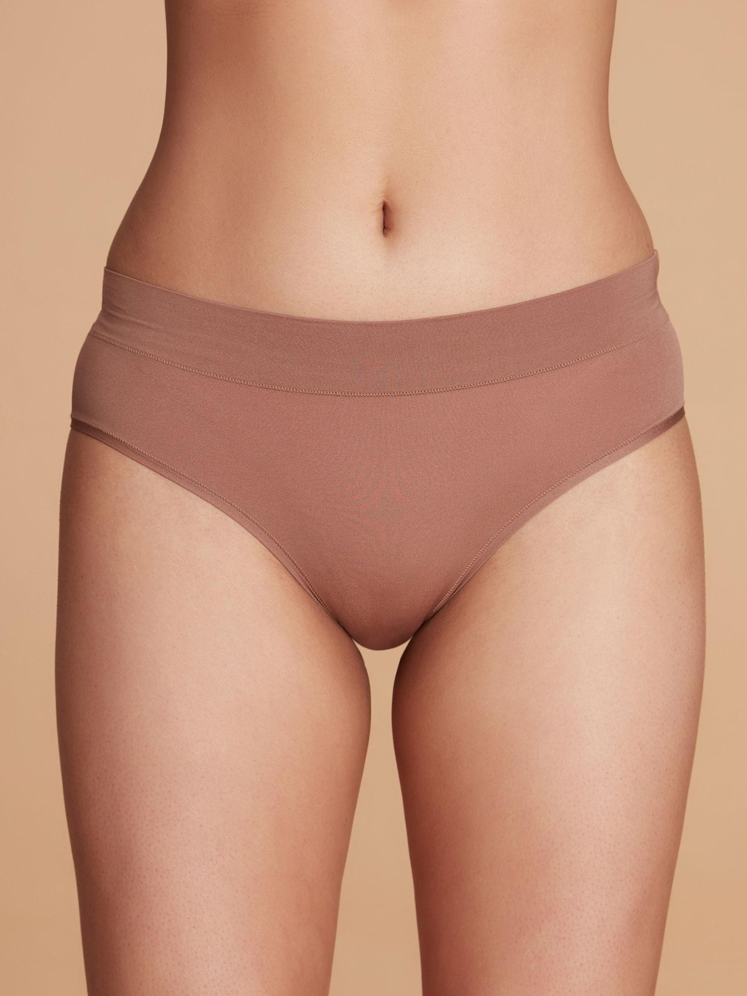 4 way stretch hipster panty - nyp342 - brown