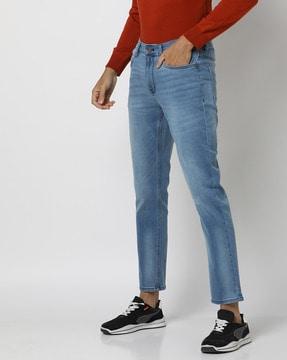 45 mid-wash slim fit jeans