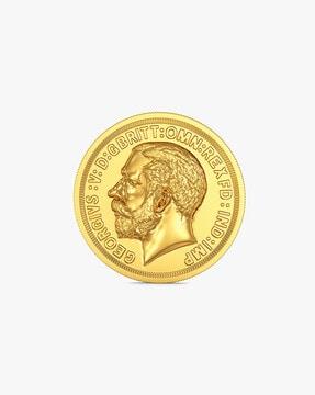 4g 22 kt george head design yellow gold coin
