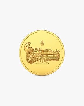 4g 22 kt vishnu yellow gold coin