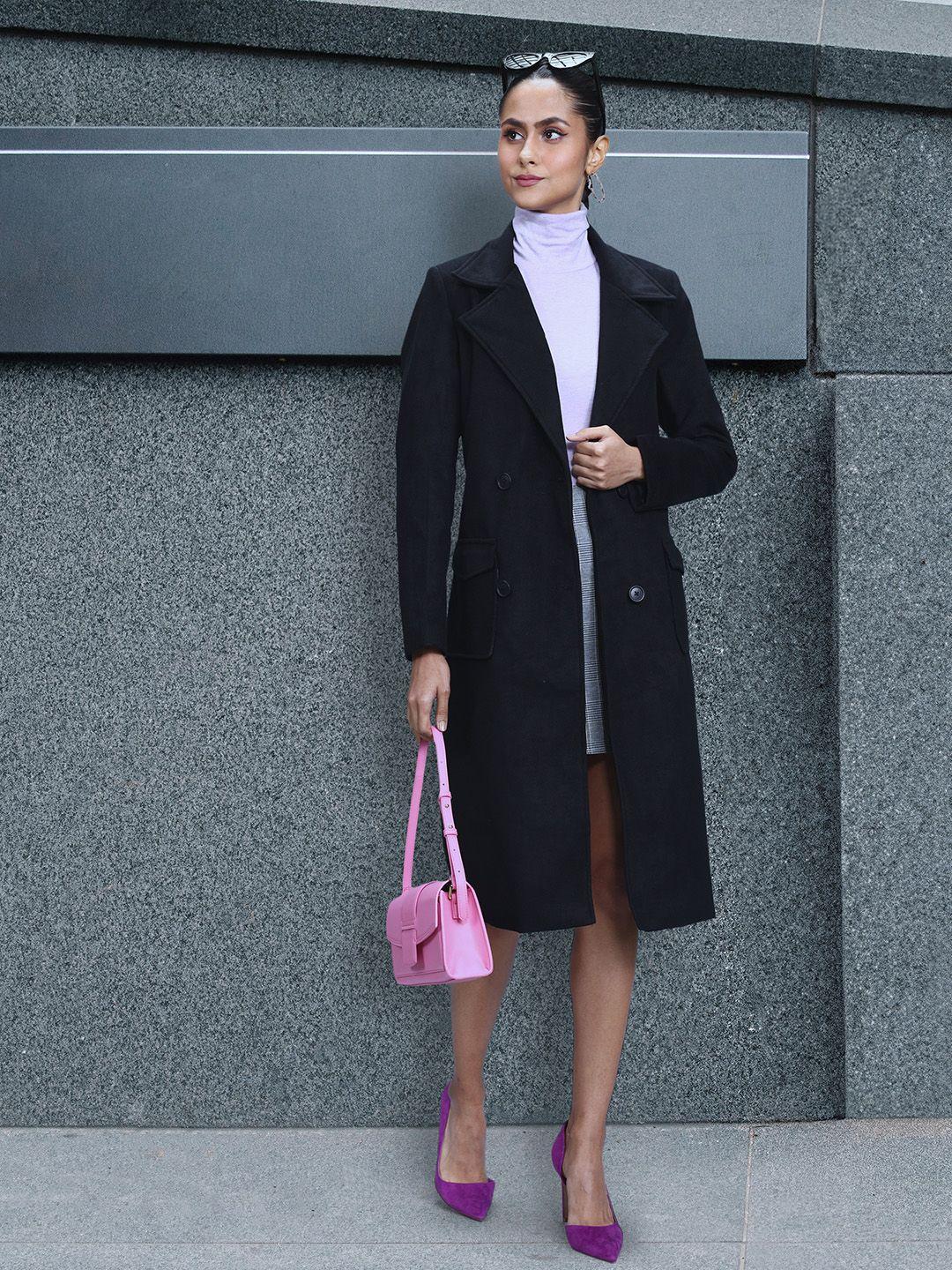 4wrd by dressberry notched lapel collar trench coat