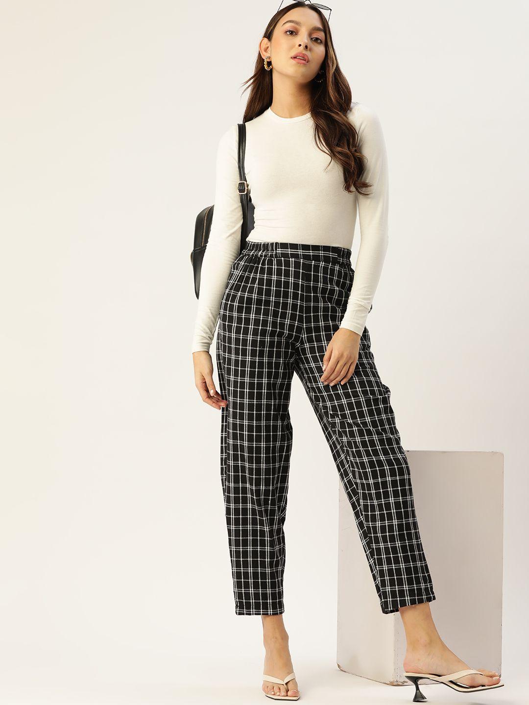 4wrd by dressberry women checked trousers