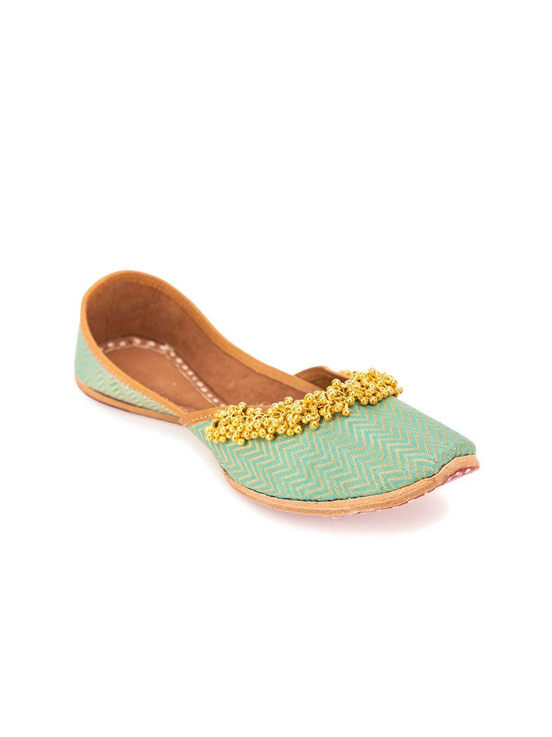 5 elements embellished mojaris flats