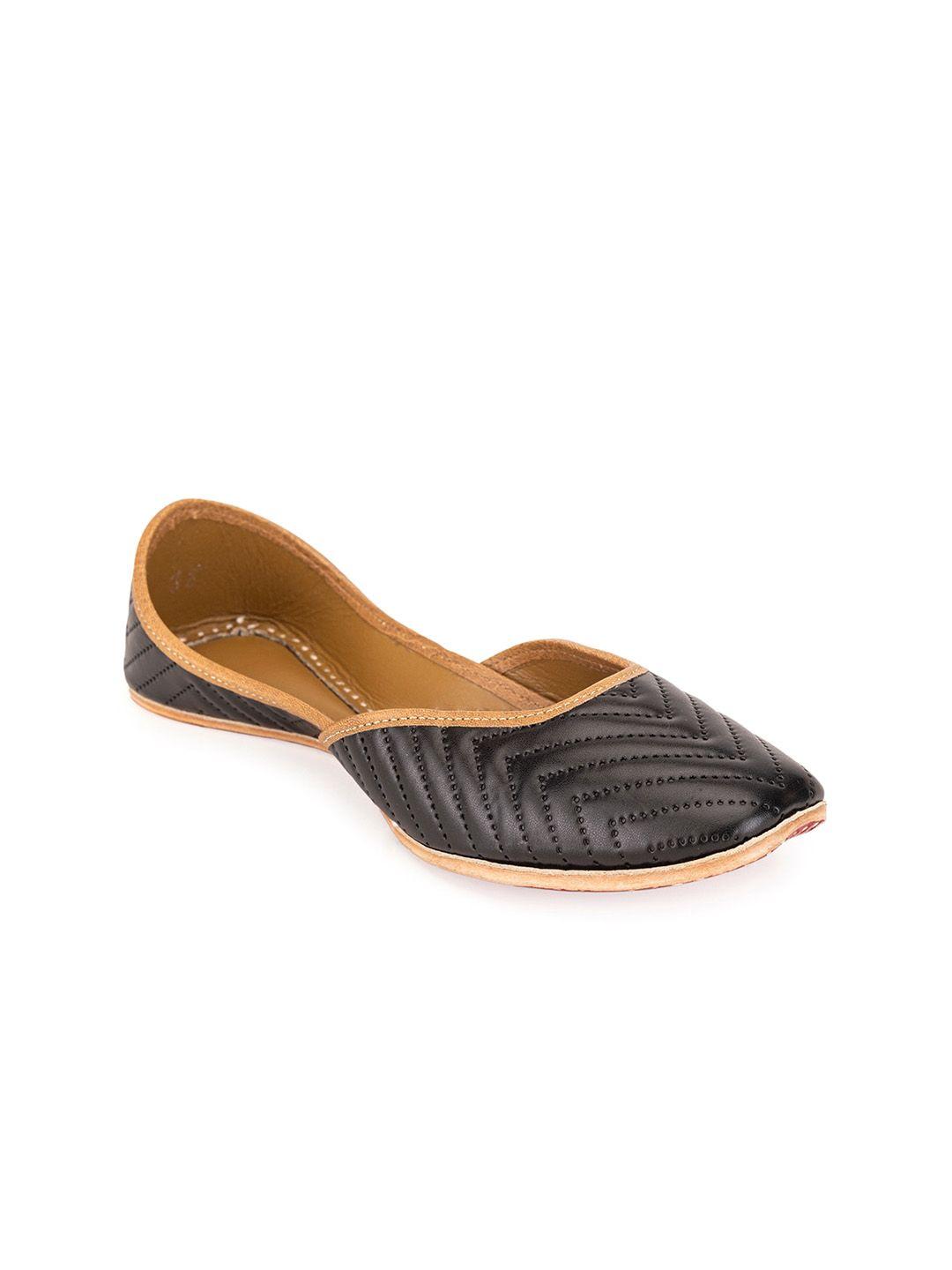 5 elements women black mojaris flats