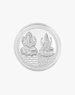 5 g 999 ganesha lakshmi subh labh embossed silver coin