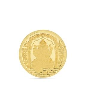 5 gram 24 karat (999) ganesha round gold coin