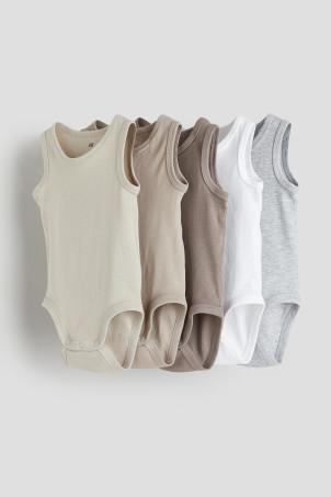 5-pack cotton bodysuits