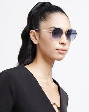 5009 women square sunglasses with metal frame