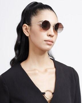 5012 women square sunglasses with metal frame