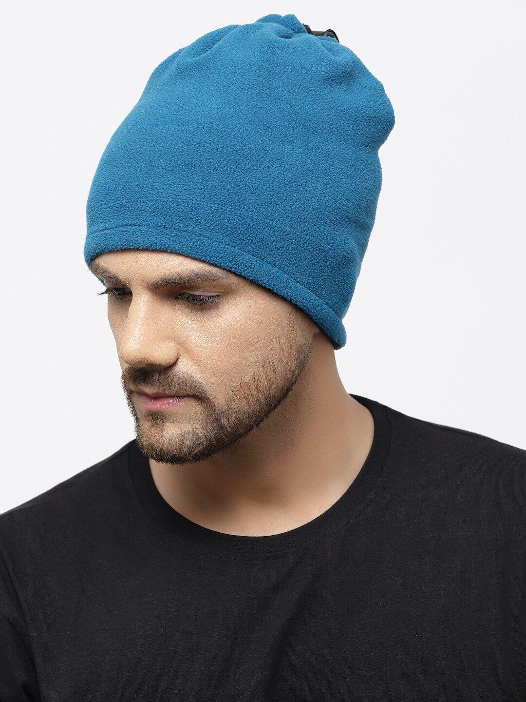 513 solid fleece reversible beanie with neck warmer & with face mask headband
