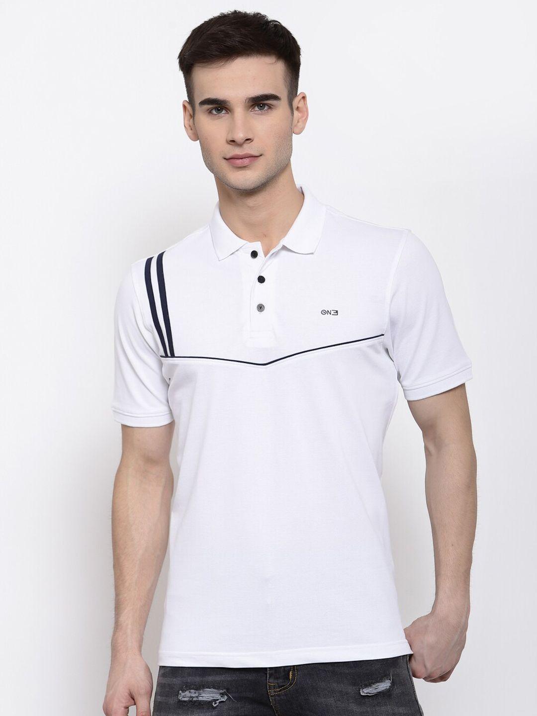 513 men white & blue polo collar t-shirt