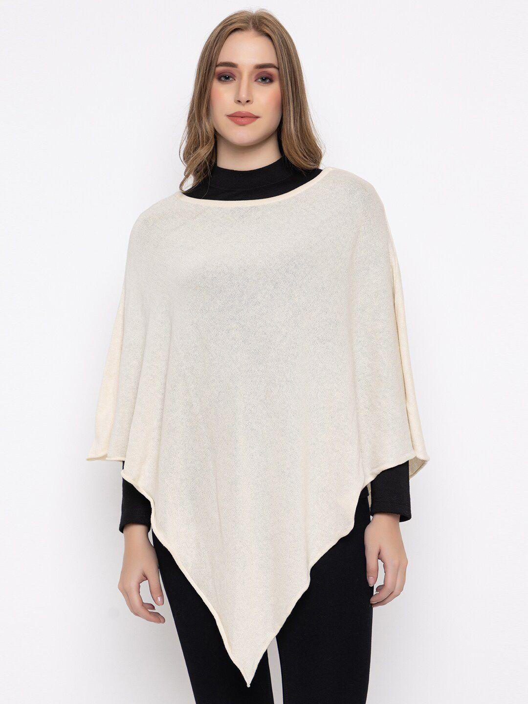 513 women cream-coloured poncho