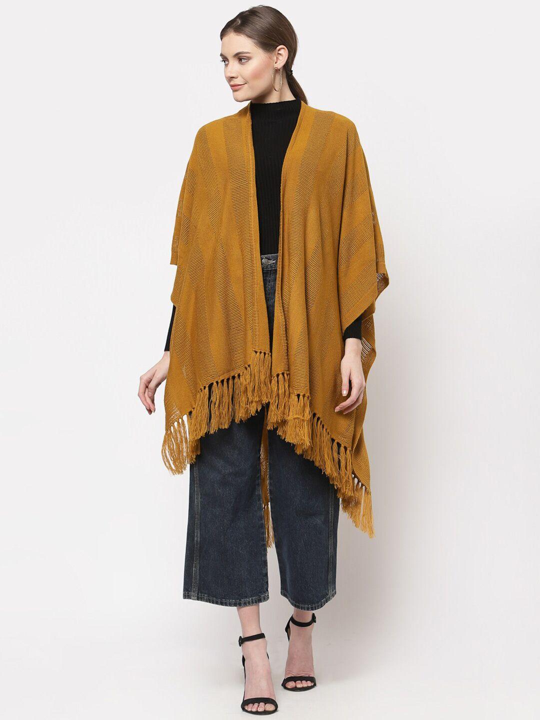 513 women mustard longline shrug