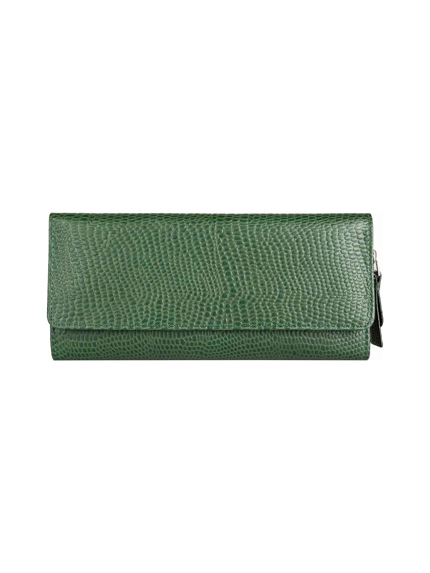 526 rf green leather wallet