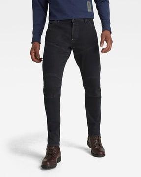 5620 3d panelled lightly-washed 5-pocket slim jeans