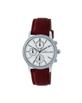 58458lmli analogue watch with leather strap